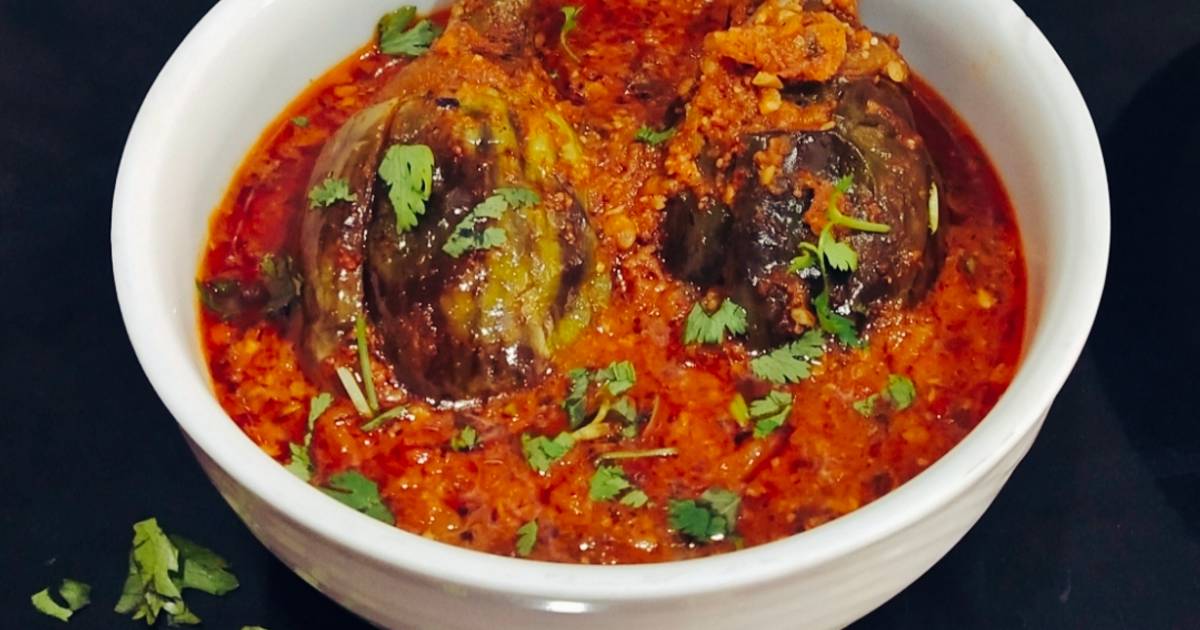 Stuffed Brinjal Curry Recipe by Juhi Sewani 💕 Cookpad