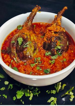 A picture of Stuffed Brinjal Curry.