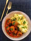 Kofta curry con arroz basmati
