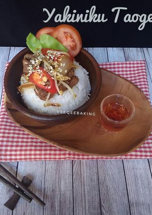 Foto resep Yakiniku Taoge #FestivalResepAsia#Jepang#Dagingsapi