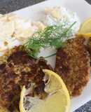 Fisch Frikadellen mit Kartoffelsalat