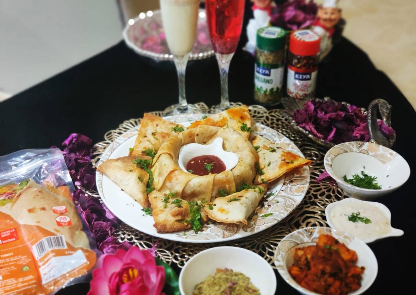 Chicken stuffed tortilla bundt cake