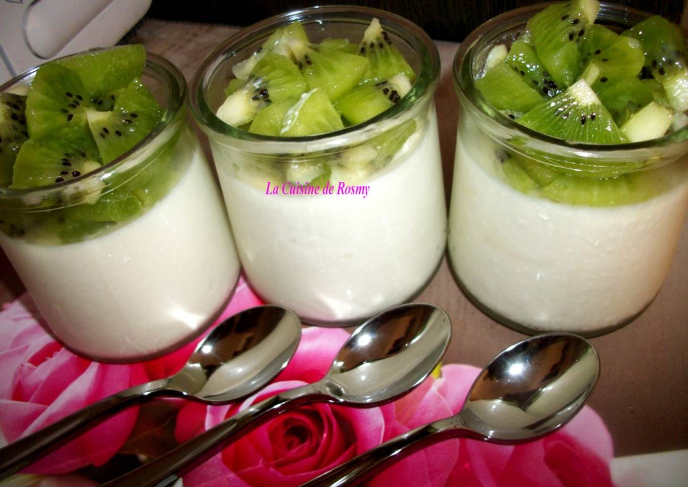 PANNA COTTA à la Vanille & Kiwi Green