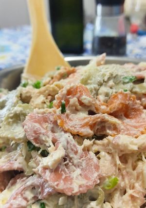 Foto de Salada de macarrão com frango defumado