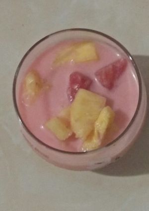 Foto resep Es buah nasem(nanas semangka) mantul