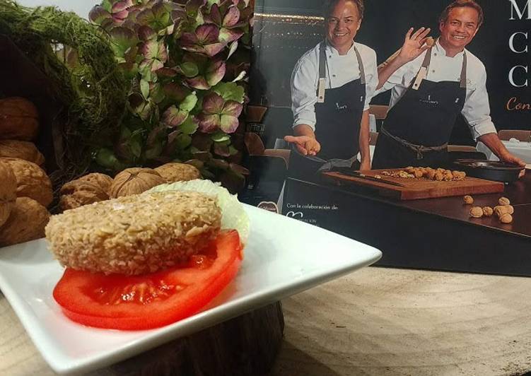 Hamburguesa vegetal con nueces, de Los Hermanos Torres