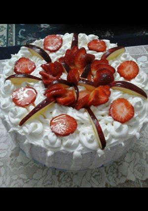 صورة لوصفة تورتة بالكيكة الاسفنجية🍰🍰