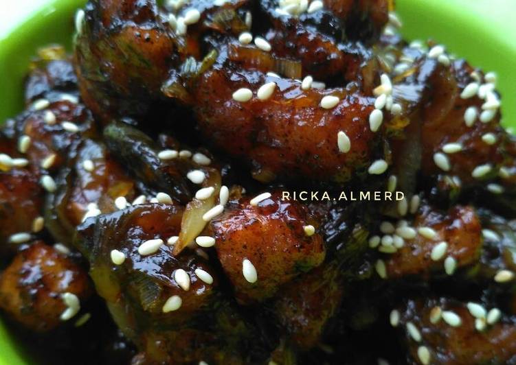 ππ Ayam Crispy Saus Lada Hitamππ