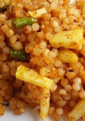 A picture of Sabudana khichdi.