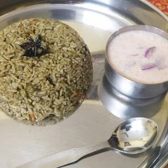 A picture of Pudina chawal.