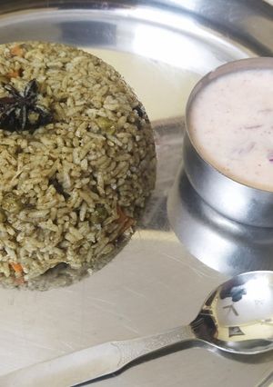 A picture of Pudina chawal.