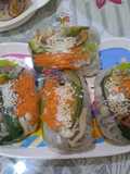 Vegan Vietnamese Rice Paper Japchae Spring Rolls (gluten free)