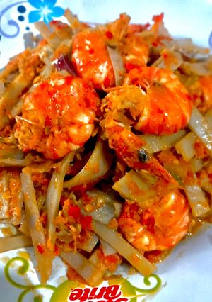 Foto resep Balado Kulit Singkong with Udang 😁