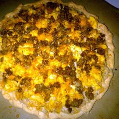 A picture of Breakfast pizza.