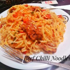 A picture of Hot Chilli Noodles 😃😃.