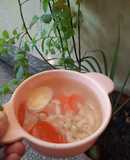 Sup bening matotel(makaroni,tofu dan wortel)