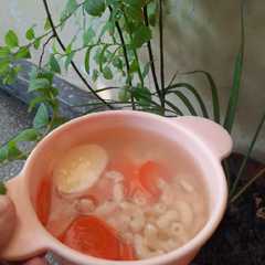รูปของ Sup bening matotel(makaroni,tofu dan wortel)