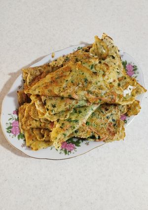 عکسی از دستور نان ورنیامده با سبزیجات معطر و پنیر پیتزا 😋👩🏻🍳