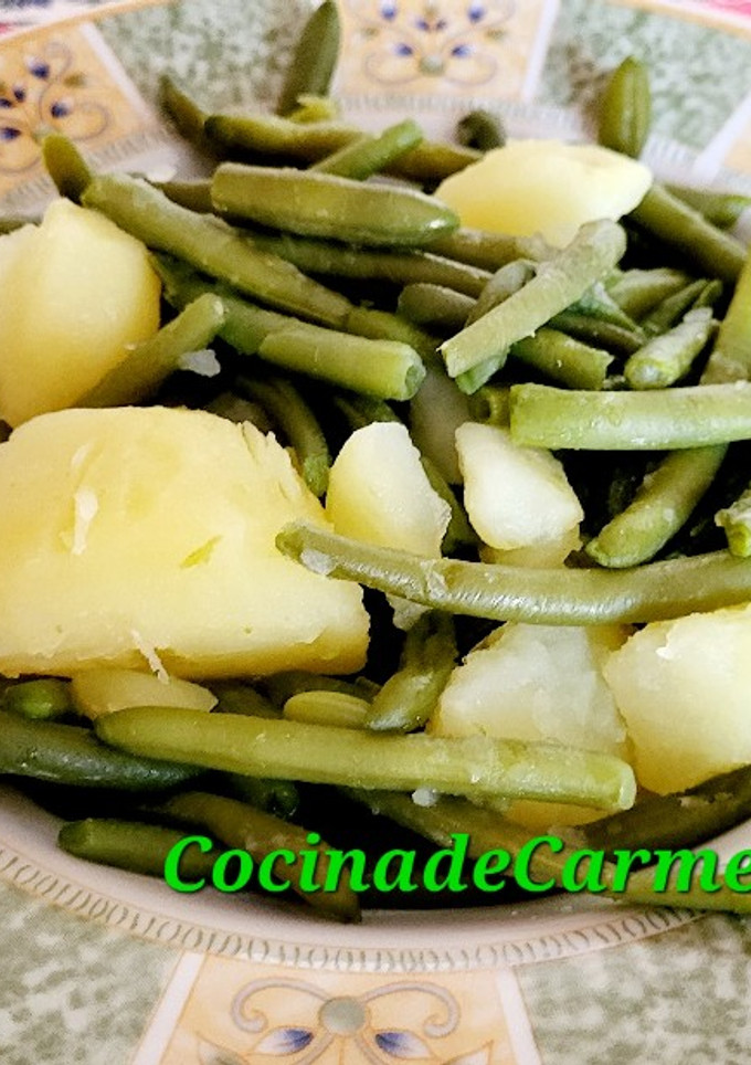 Una foto de Judías verdes con patatas