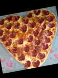พิซซ่าสื่อรัก ❤ เปปเปอร์โรนีพิซซ่า🍕สื่อรัก ❤/ พิซซ่า ❤ หัวใจ /พิซซ่าวาเลนไทน์  (โฮมเมดพิซซ่าแป้งบาง)
