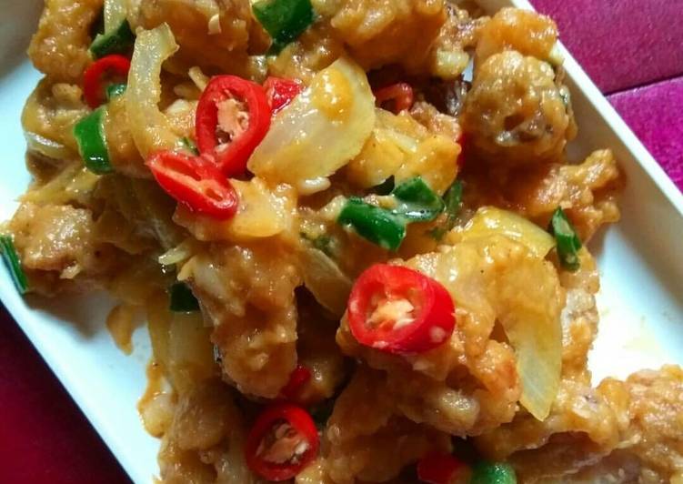 Cumi Saos Telur Asin