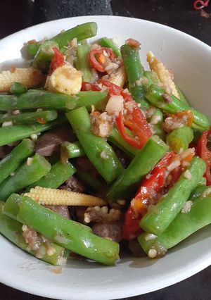 Foto resep Oseng buncis jagung muda