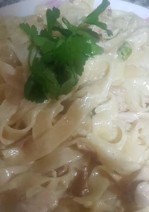 صورة لوصفة فوتوشيني ألفريدو بدجاج 😋😋😋😋