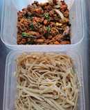 Carne molida, chipotle y pasta