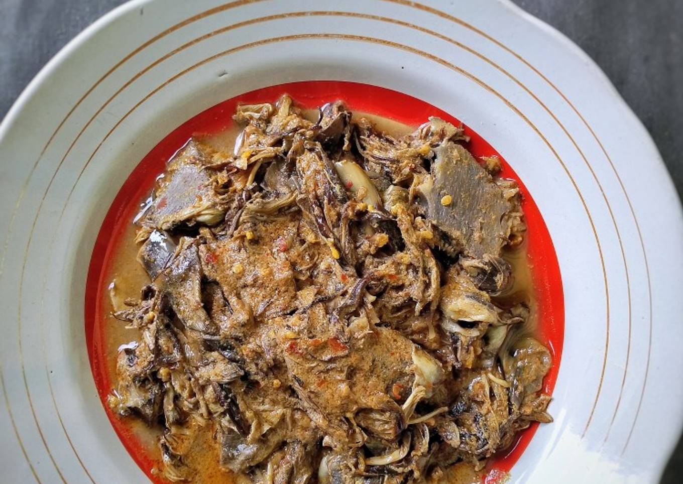 Rendang jantung pisang
