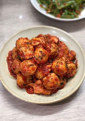 Foto resep Bola Tahu Balado (resep vegetarian)