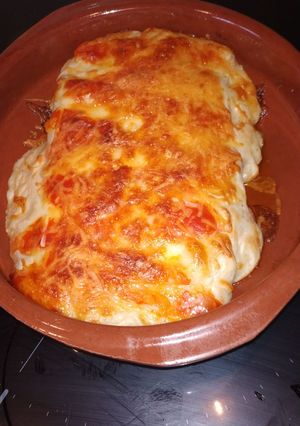 Una foto de Canelones de carne picada y verduras