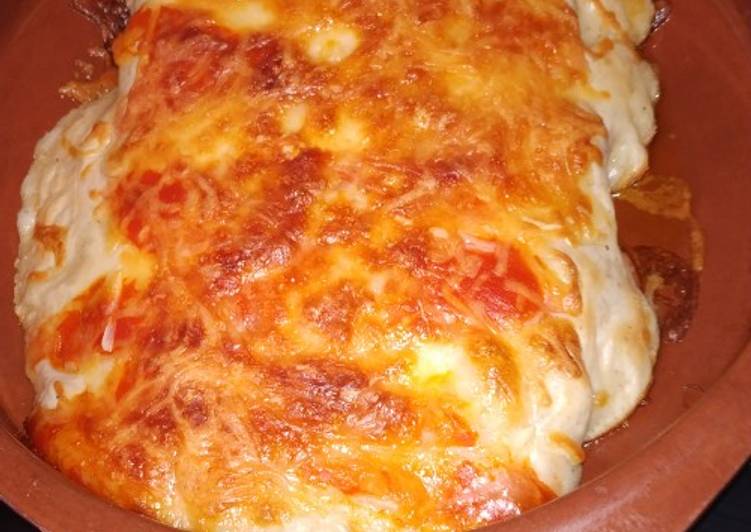 Canelones de carne picada y verduras