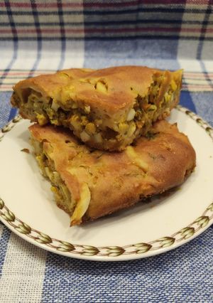 Фото Наливний пиріг з капустою.