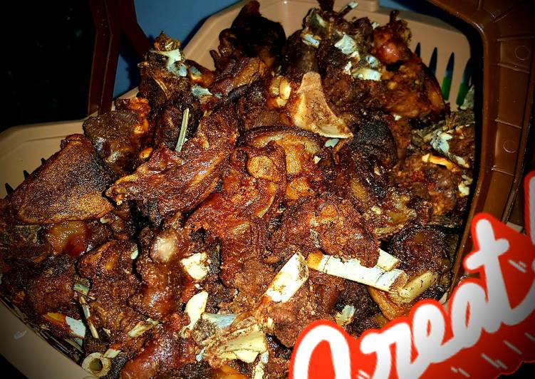 Recipe of Award-winning Fried goat meat