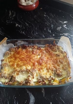 Una foto de Pastel de calabacín y carne picada