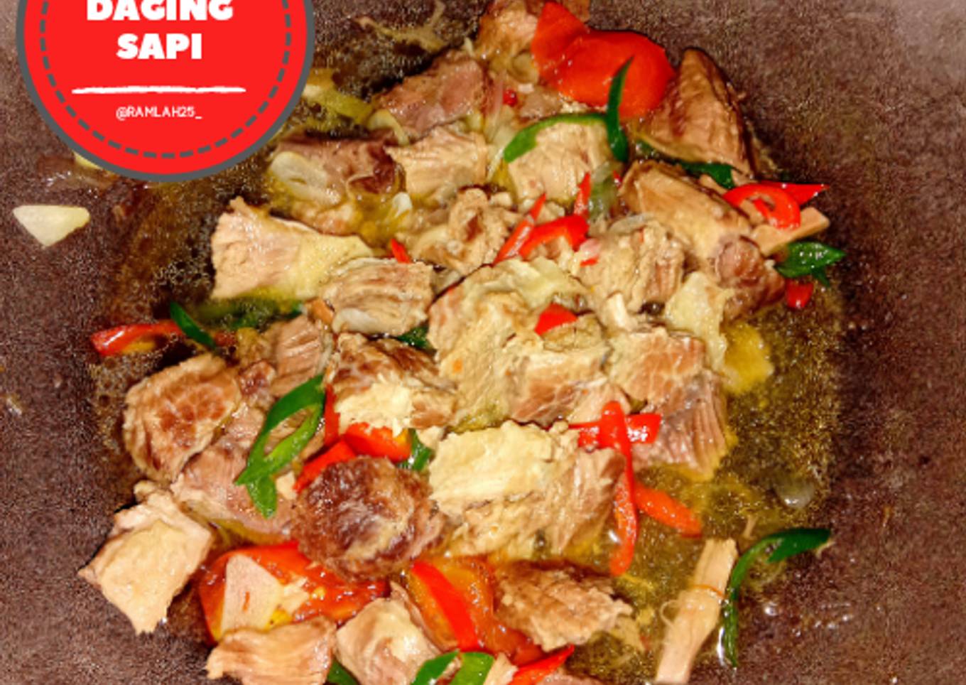 Tumis daging sapi simple