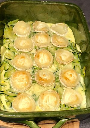 Une photo de Gratin de courgettes au chèvre