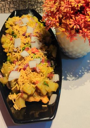 A picture of Palak patta chaat.
