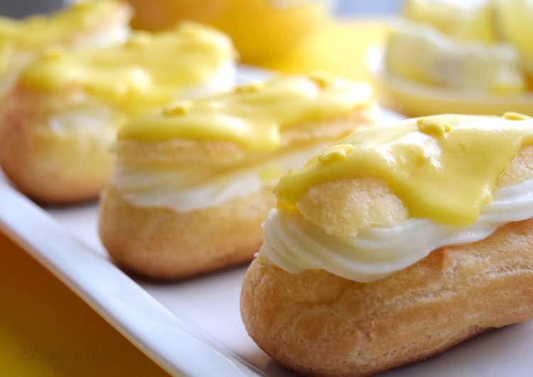 Eclairs con crema de limón