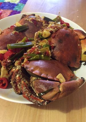 A picture of Chinese Style Hot and Spicy Fresh Crab.