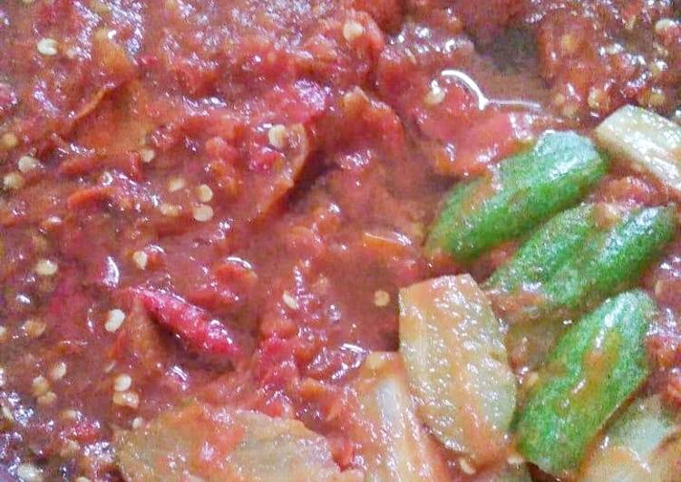 Langkah memasak Uleg sambal tomat dan belimbing legit