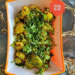 A picture of Jeera Aloo.