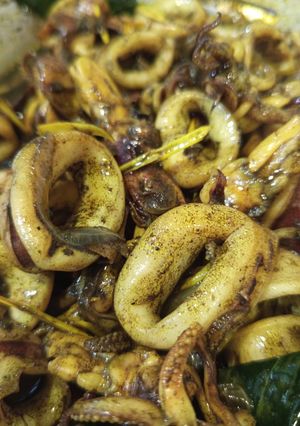 Foto resep Sotong masak hitam / cumi hitam