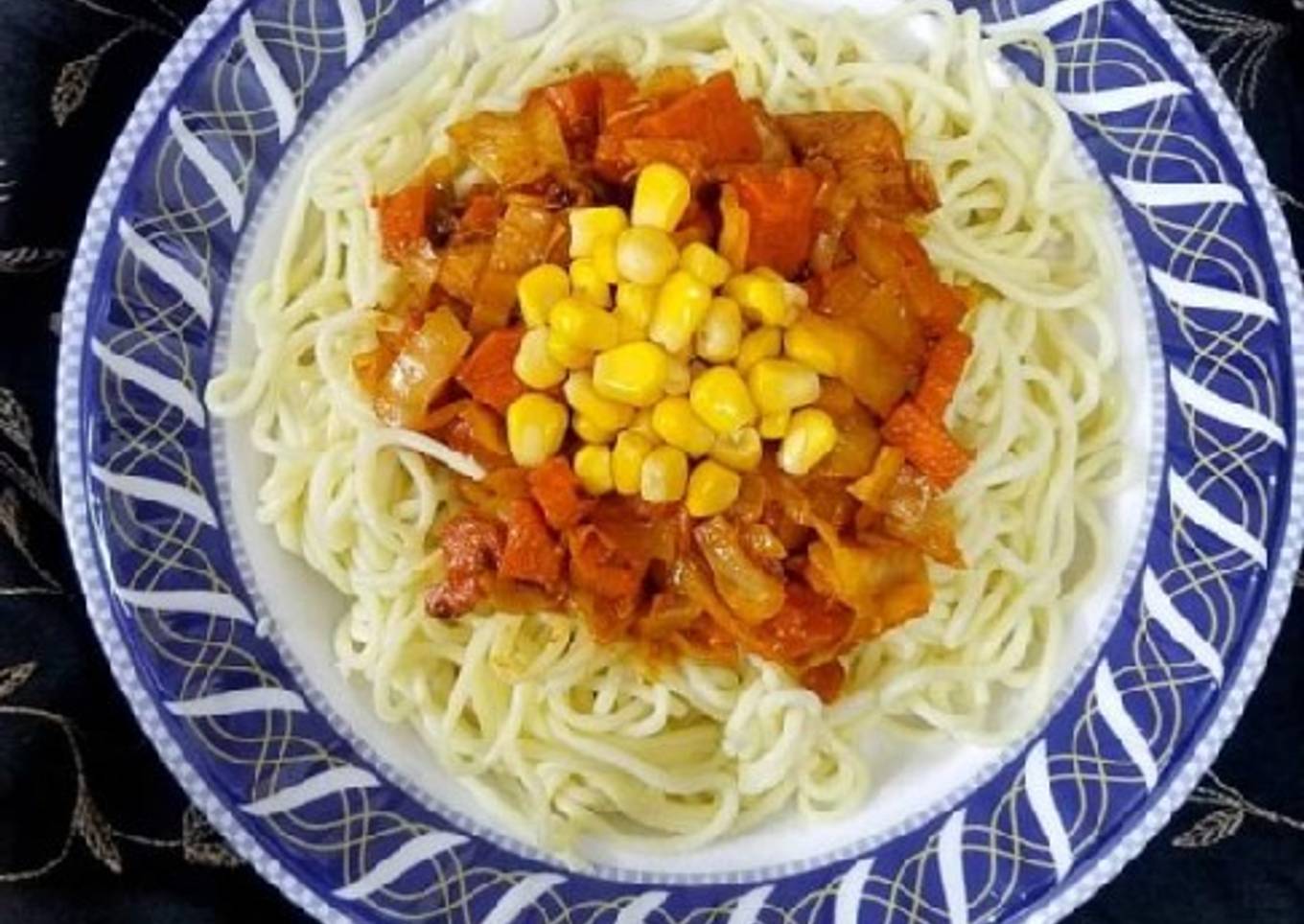 Corn & Vegetables spaghetti
