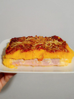 Una foto de Polenta Rellena de jamón y queso 🧀
