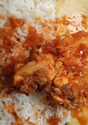Una foto de Asado de pollo con puré de papa 🤗