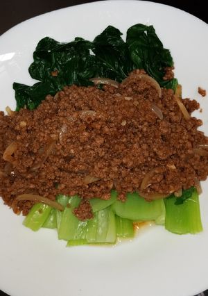 Foto resep Pokcoy siram daging cincang
