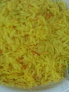 A picture of Plain turmeric rice.