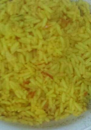 A picture of Plain turmeric rice.