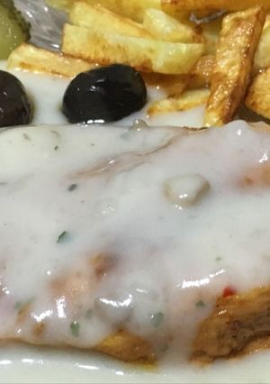 صورة لوصفة ستيك دجاج بصلصة الفطر